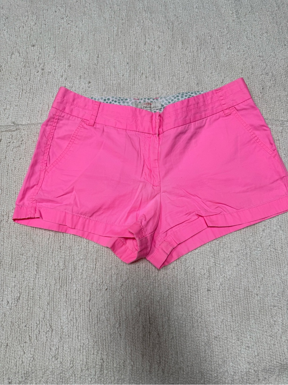 J.CREW Chino Broken In Hot Pink Shorts Size 10 100